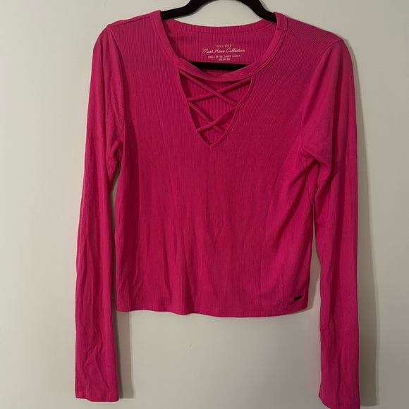 Hollister pink longsleeve top - Picture 1 of 4